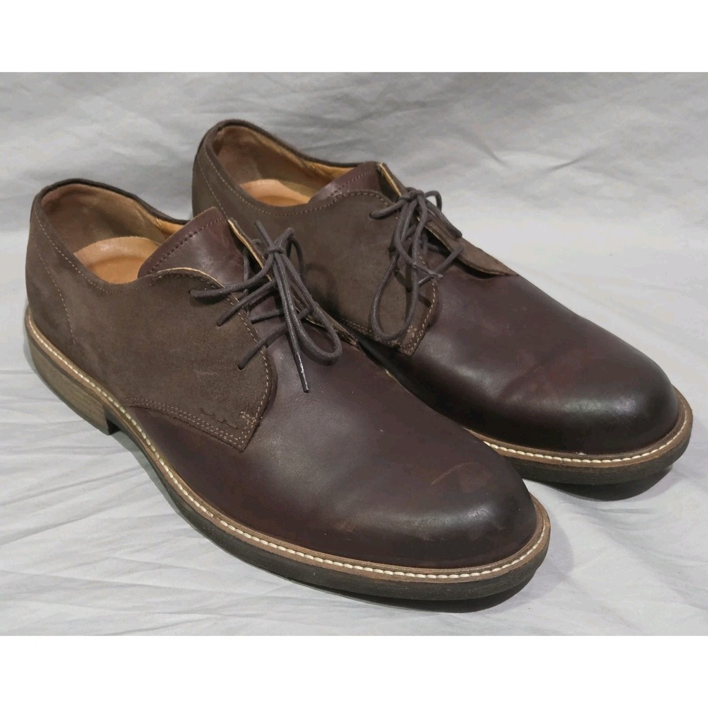 ECCO Kenton Plain Toe‎ Oil Nubuck Leather Derby Oxford Shoe Sz EU 46 US 12 12.5